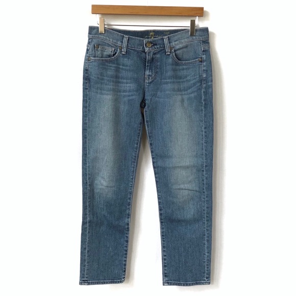 7 For All Mankind Denim - 7FAM Crop Straight Leg Jeans